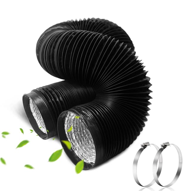 🌬️ 100mm Alu Flexrohr Länge 5M PVC Alurohr Lüftungsschlauch 🌪️