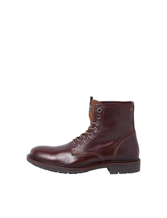 JACK & JONES Herren Jfwtanner Leather Boot Stiefeletten 40 EU Brandy Brown ⭐️-SALE⭐️