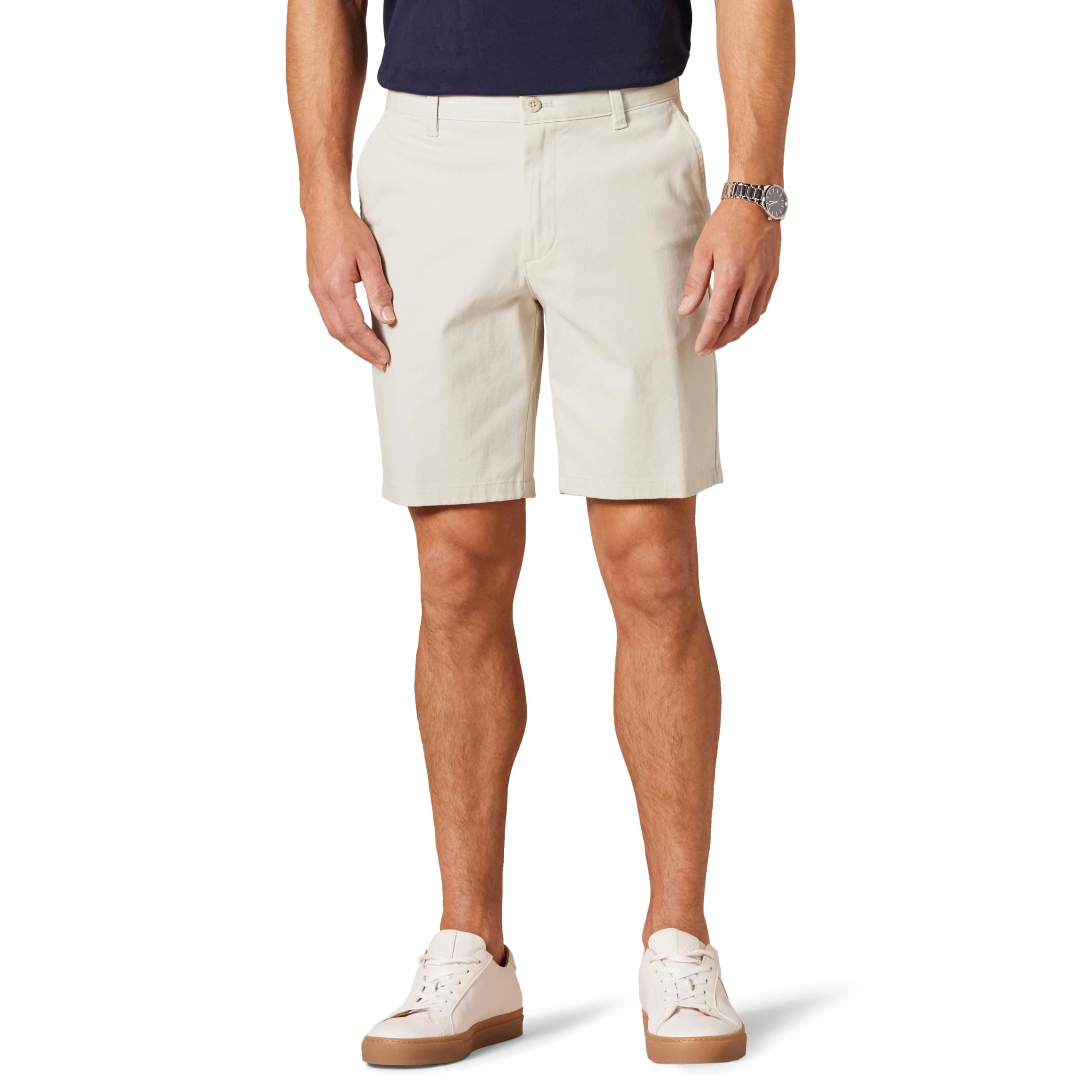 Amazon Essentials Herren 23 cm Lange Stretch-Chinohose mit schmaler Passform 36W Stone 🌟