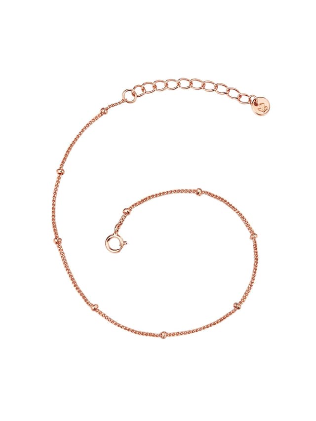 GLANZSTÜCKE MÜNCHEN Damen-Armband Kugeln Sterling Silber rosévergoldet 17 + 3 cm 🌟