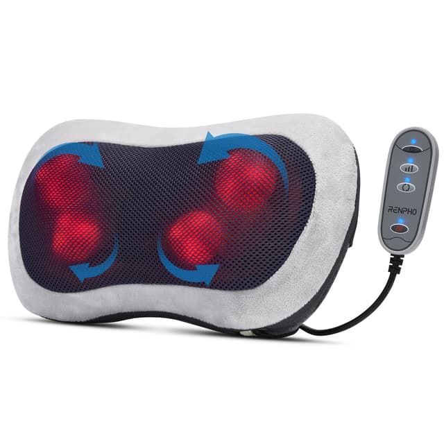 🌟 RENPHO Massagekissen mit Wärmefunktion - Shiatsu Massagegerät für Zuhause und Büro 🌈