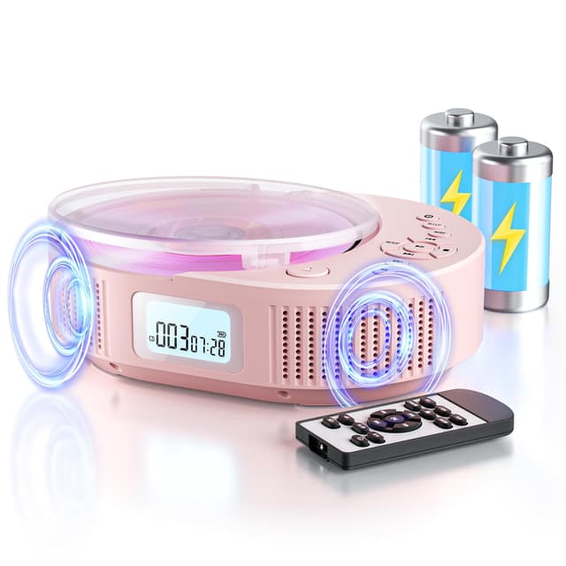 Tragbarer Kinder CD-Player mit Bluetooth und Radio 🎶🔊