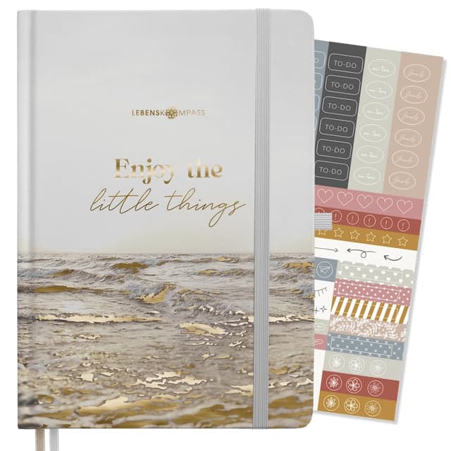 LEBENSKOMPASS Bullet Journal Notizbuch Tagebuch A5 PRO ”RISE” 📓🌟