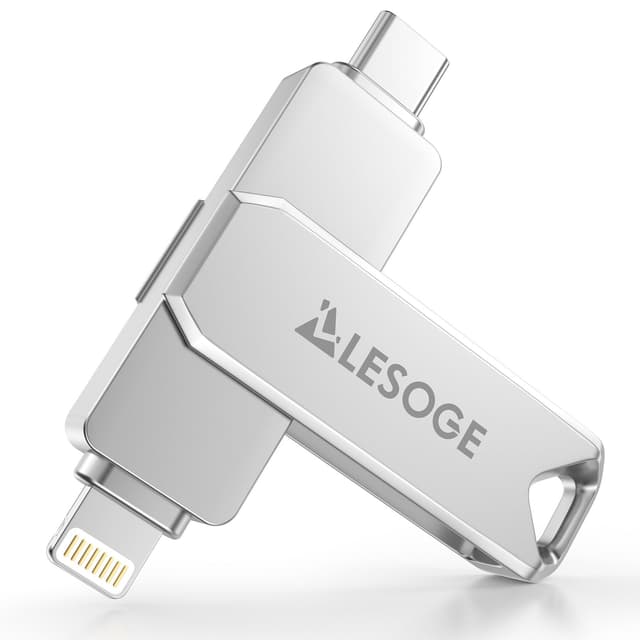LESOGE MFi-Zertifizierter USB C Stick 128 GB - Mini USB Stick Handy Fotos Speichern
