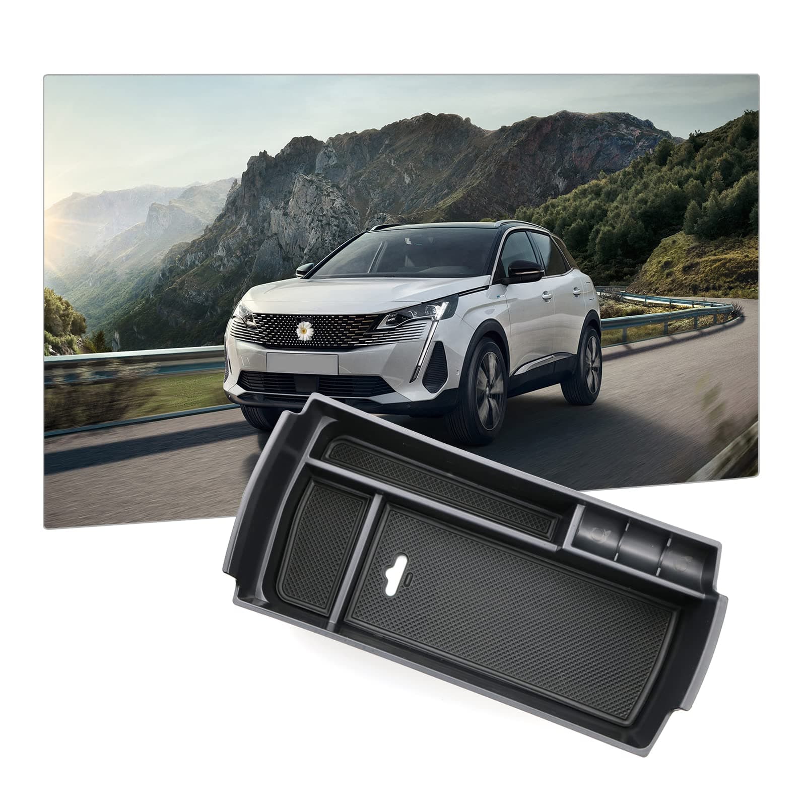 BIXUAN Aufbewahrungsbox für Peugeot 3008 5008 GT C5 Aircross DS7 Crossback