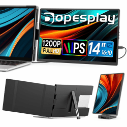 Dopesplay 2025 Neuestes Laptop Monitor Erweiterung, 14" FHD 1200P IPS Tragbarer Monitor für Laptop