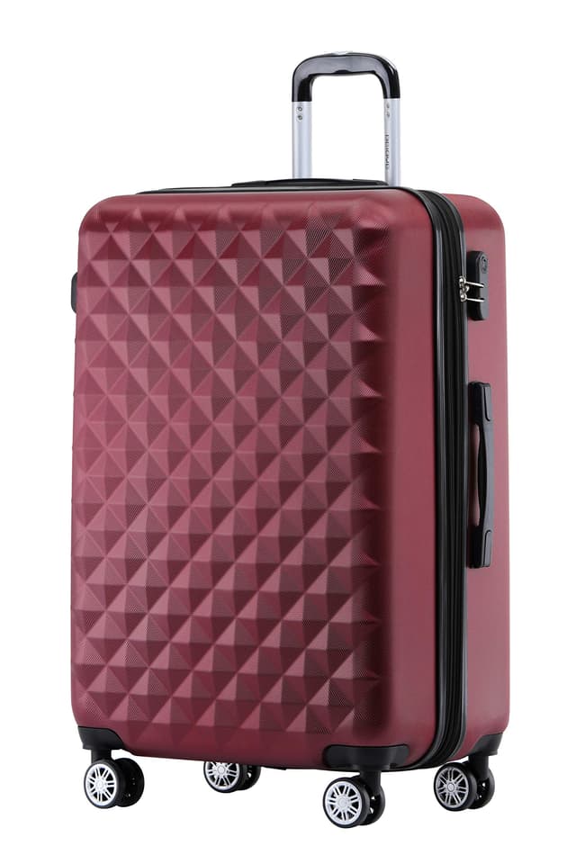 🌟 BEIBYE Zwillingsrollen 2066 Hartschale Trolley Koffer Set 🧳 XL Weinrot 🍷
