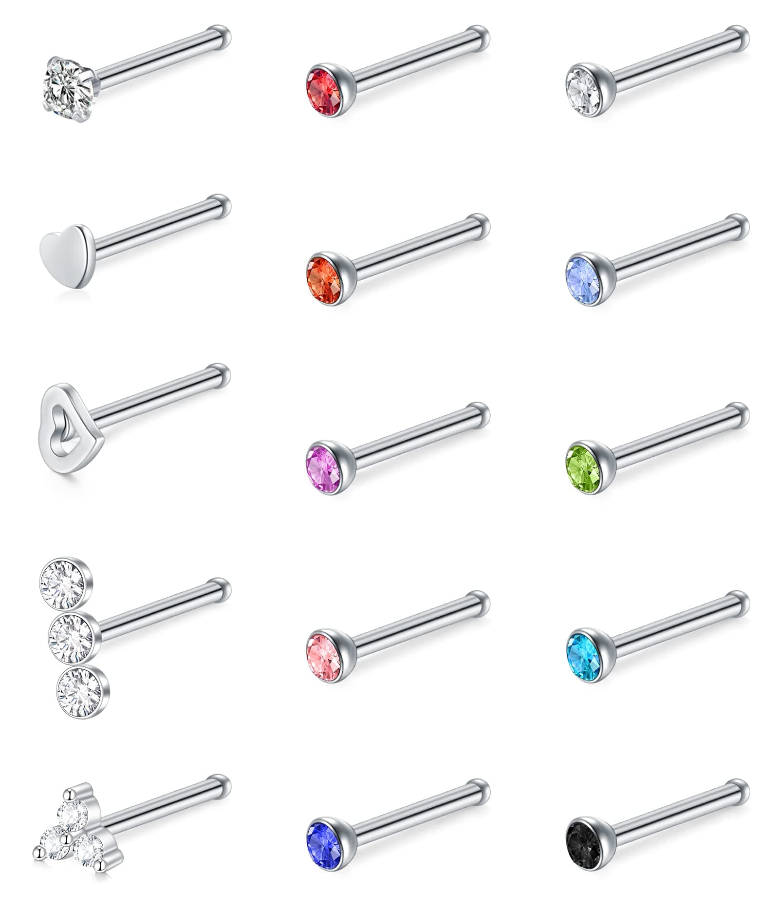 Angebot: Incaton 0.6mm Nasenpiercing 22G Nasenstecker Nasenring ✨