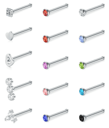 Angebot: Incaton 0.6mm Nasenpiercing 22G Nasenstecker Nasenring ✨