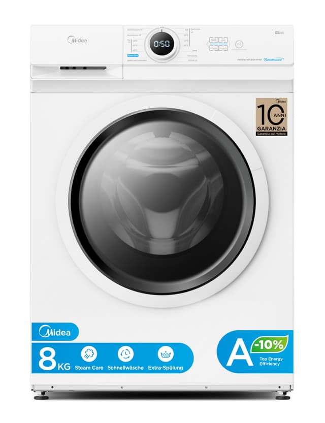 Midea MF10EW80BA10 Waschmaschine 8kg 1400 U/Min EEK A-10% 🌟