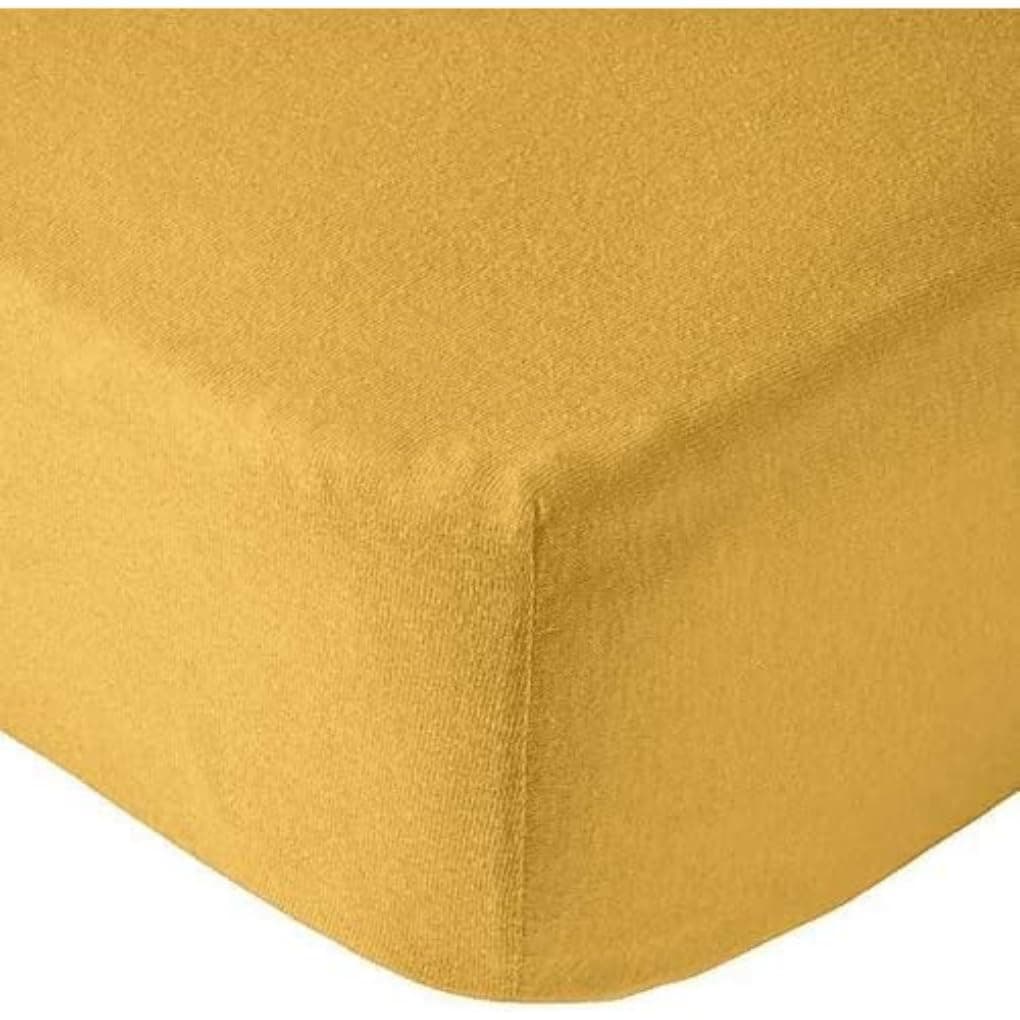 👶🛏️ BabyCalin - Spannbettlaken, 60 x 120 x 15 cm, senfgelb, Öko-Tex-Zertifiziert