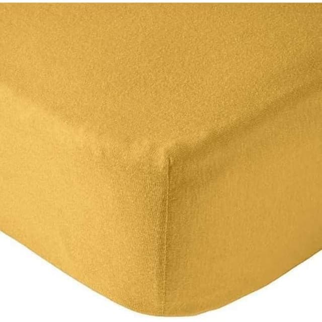 👶🛏️ BabyCalin - Spannbettlaken, 60 x 120 x 15 cm, senfgelb, Öko-Tex-Zertifiziert