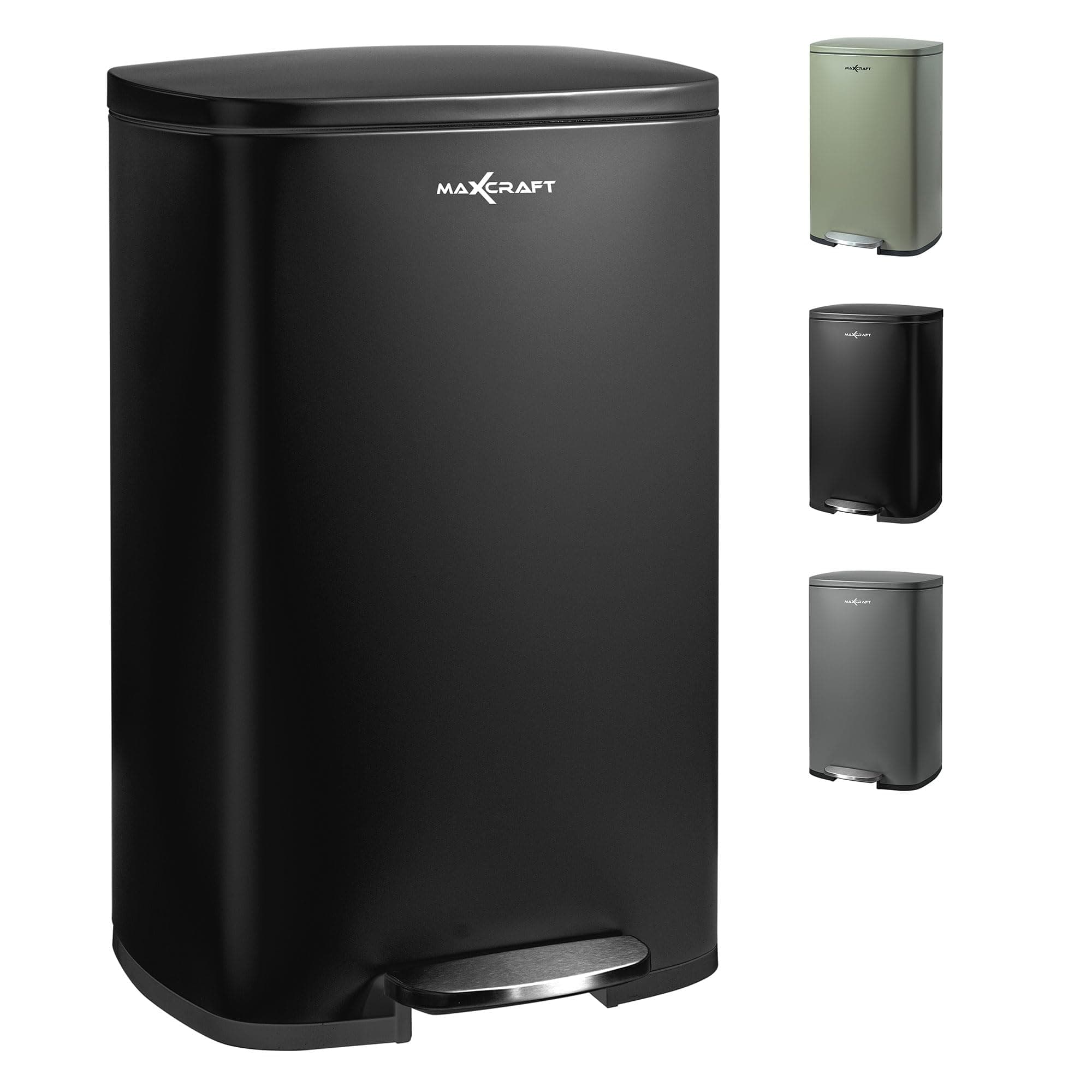 🌟 Super Deal! MAXCRAFT Mülleimer 50 Liter aus Stahl 🌟
