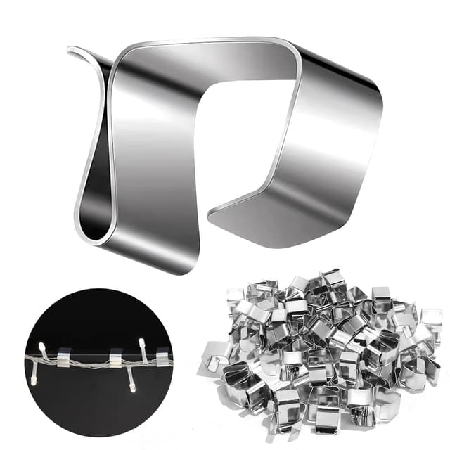 🌟 Prmape Dachrinnenhaken für Lichterketten, 100 Stück Mini Dachrinnenhaken 🌟