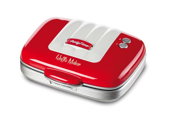 🎉🧇 Ariete Waffeleisen Party Time 1973 - 700 W, Rot