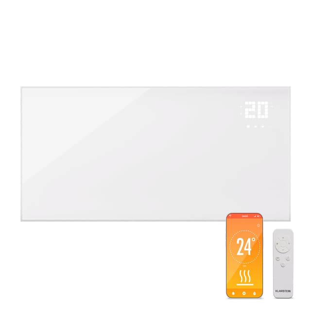 🔥 Klarstein Infrarotheizung mit Thermostat, Smart Home Bild-Infrarotheizung zur Wandmontage