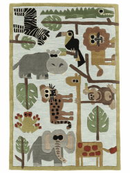 RugVista Zoo Handgetufteter Kinderzimmer Teppich 120x180 cm Schwarz/Grau 🎨🛡️🎉