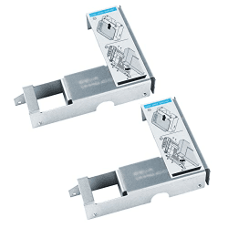 Heretom 2 Stück 9W8C4 Y004G Festplattenrahmen 6,3 cm 2,5-Zoll auf 8,9 cm 3,5-Zoll Adapter Converter für Dell R710 T710 F238F KG1CH Tray Caddy 3.5 auf 2.5 2er Pack