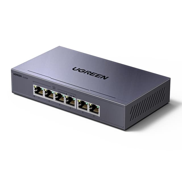 UGREEN PoE Switch 6 Port Gigabit LAN Switch mit 4 PoE+2 Gigabit-Ports 🌟🔌💻