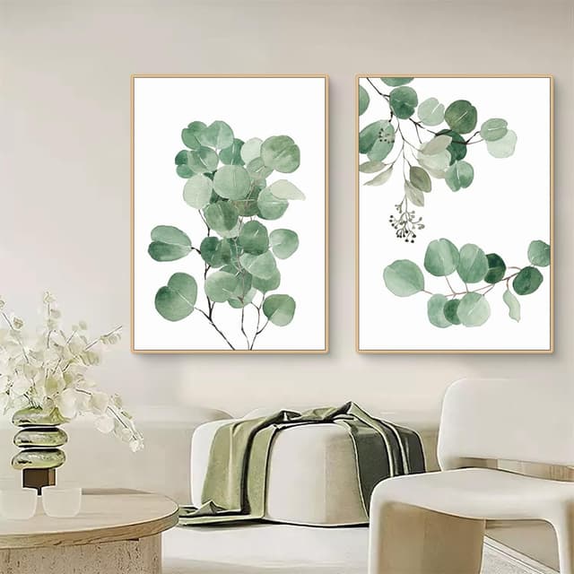 Grüne Blätter Poster Set für Wanddekoration 🌿🎨