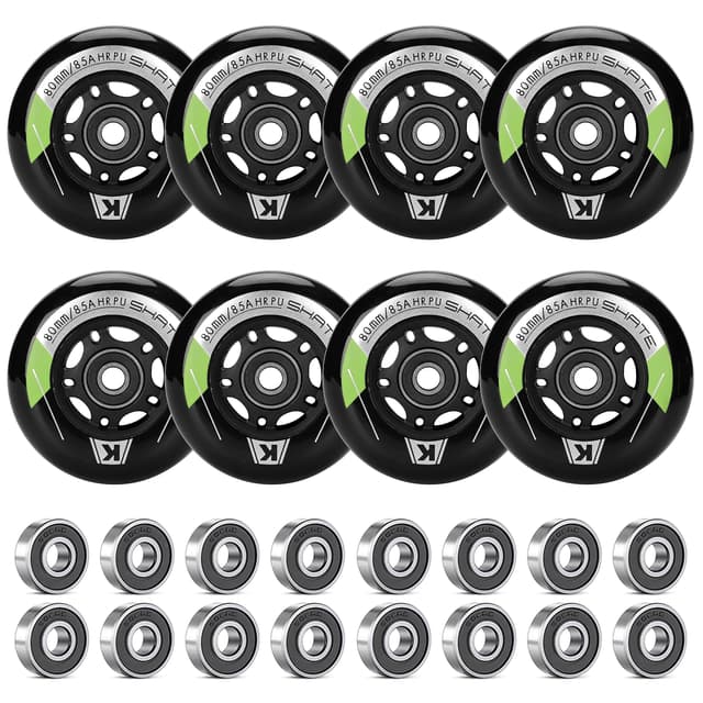 🌟 Inline Skate Rollen 80mm 76mm 72mm - 8 Stück Inline Skate Räder 85a mit ABEC9 Lager