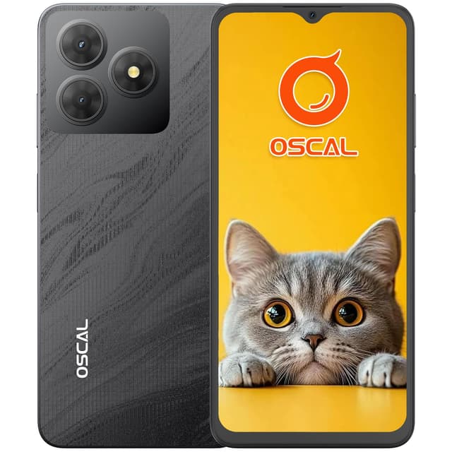 OSCAL Flat 2C Smartphone Günstig Neu 📱 6,56" HD+ 5000mAh Akku 13MP+8MP Kamera Schwarz