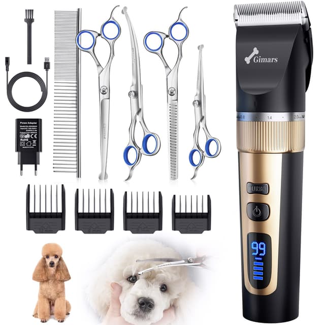 🐶🦴 Gimars 6-in-1 Hundeschermaschine & Profi Scherenset 🐕✂️