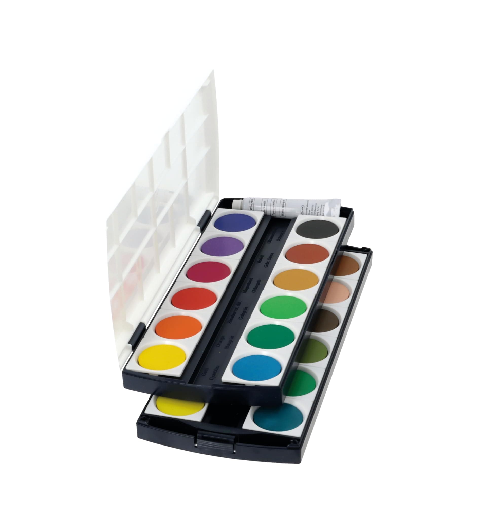 🌈 Herlitz Schulmalfarben Deckfarbkasten 24 Farben inkl. Deckweiß 🎨