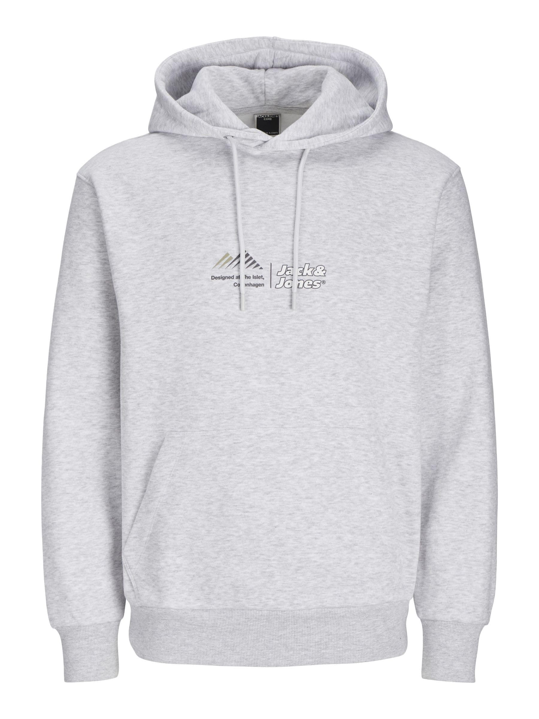 🔥 JACK & JONES Male Kapuzenpullover Logo Kapuzenpullover S Light Grey Melange 🎉