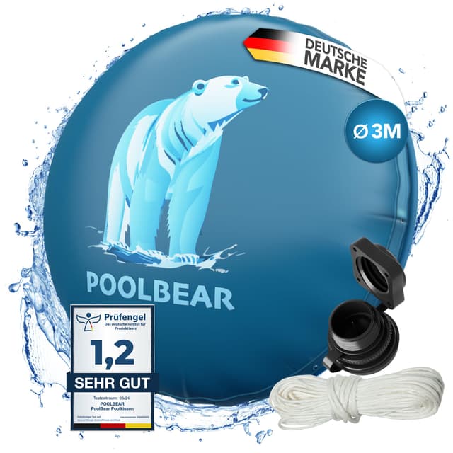 🏊‍♂️ PoolBear | Poolkissen Winter 3m Winterkissen XXL 🏊‍♀️