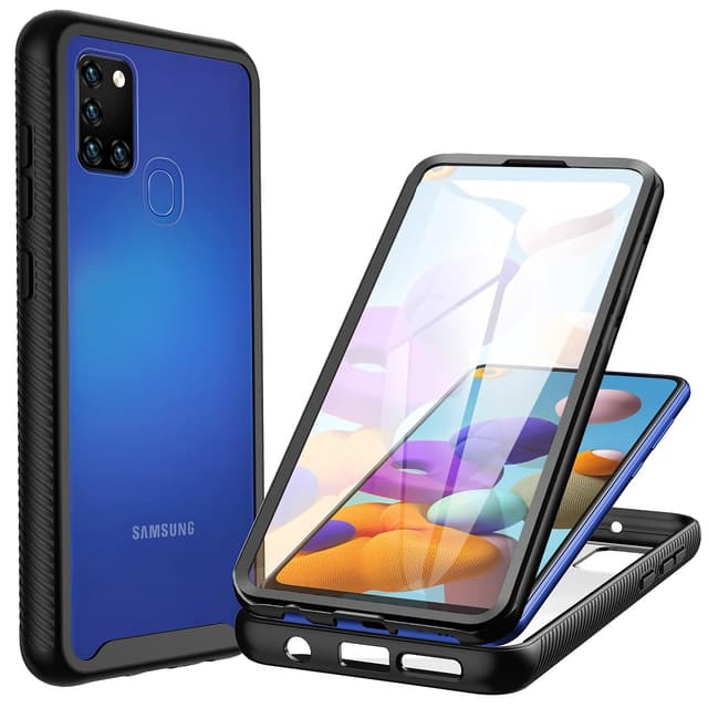 📱 CENHUFO Samsung Galaxy A21s Hülle 360 Grad Schutzhülle - Schwarz