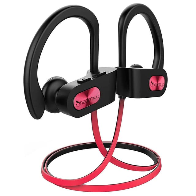 🎧 Bluetooth Kopfhörer Sport In Ear mit 16 Stunden Spielzeit/ IPX7 Wasserdicht/Bass Stereo Sound Rot
