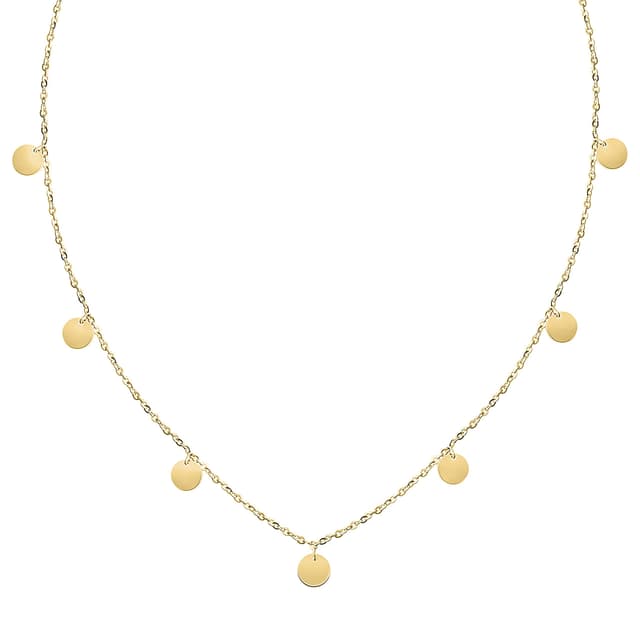 BONNYBIRD® Wasserfeste Edelstahl Kette mit Plättchen Damen in Silber, Gold & Roségold
