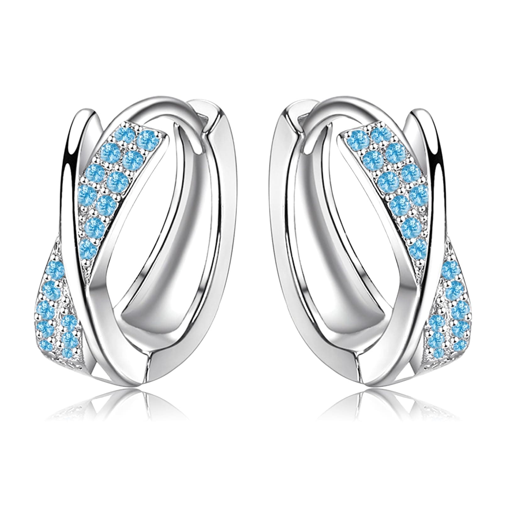 Creolen Silber 925 mit Zirkonia für Damen Mädchen - Angebot 🌟