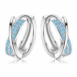 Creolen Silber 925 mit Zirkonia für Damen Mädchen - Angebot 🌟