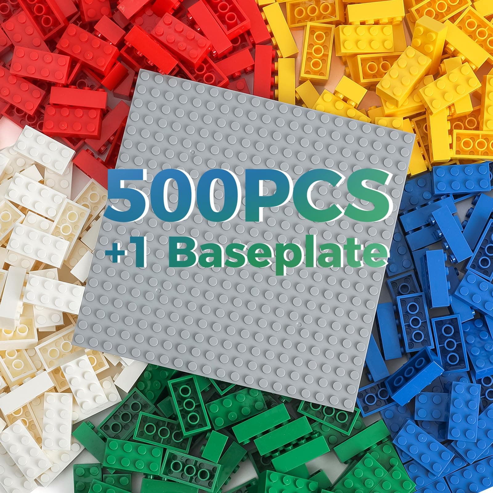 🧩 HUIZDQ 500 Stücke 2X4 Classic Bausteine Set 🏗️