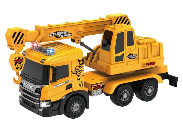 🏗️ Großes Kranwagen Spielzeug Scania Kran-LWK mit Licht & Sound