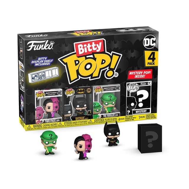 🦇 Funko Bitty Pop! Batman 85th - Two Face 4PK mit Überraschungs-Mini-Figur 🎉