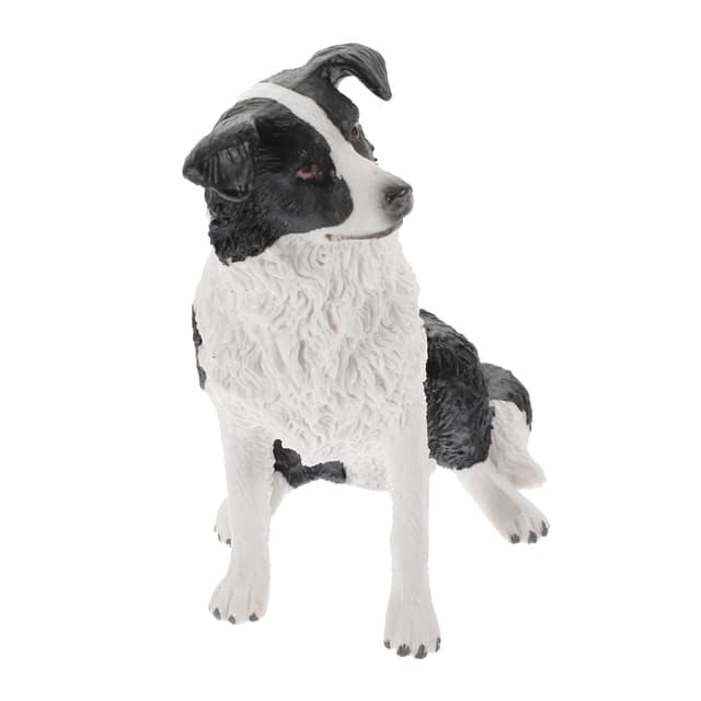🐶🐾 MAGICLULU Lifelike Border Collie Modell - Realistische Hundefigur für Mädchen