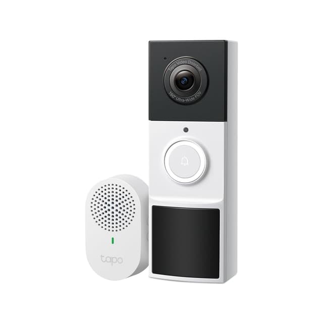 Tapo TP-Link D210 Video-Türklingel Akku (Video Doorbell) | Türklingel mit Kamera, 2K 3MP, Farbe Nachtsicht, Zwei-Wege-Audio, 6400mAh Nicht entfernbarer Akku, KI-Erkennung, Mit Chime