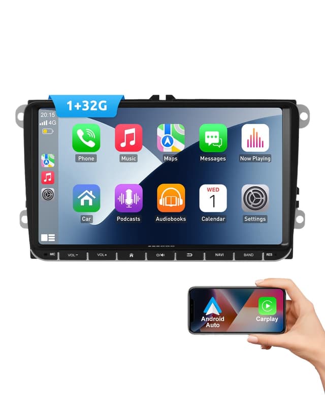 Essgoo Carplay Autoradio 9 Zoll Android 14 Car Stereo 32G für VW Golf 5 6 Touran B6 EOS Tiguan Polo 🚗