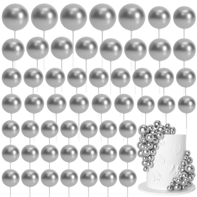 🍰🎉 Bouiexye 75 Stück Cake Topper Dekoration Tortendeko Kugeln Deko Torte 🎉🍰