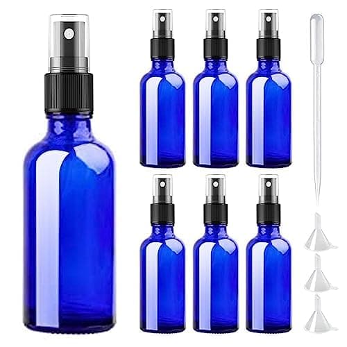 🌟 DONQL 6Stück Glas Sprühflasche Klein 50ml - Spray Flaschen Set
