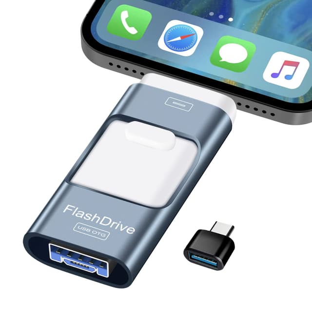 ZARMST 128GB USB Stick für Phone - Speicherstick Externer Speichererweiterung Fotostick, Flash Laufwerk für Android Handy Computer Laptop PC (Blau)