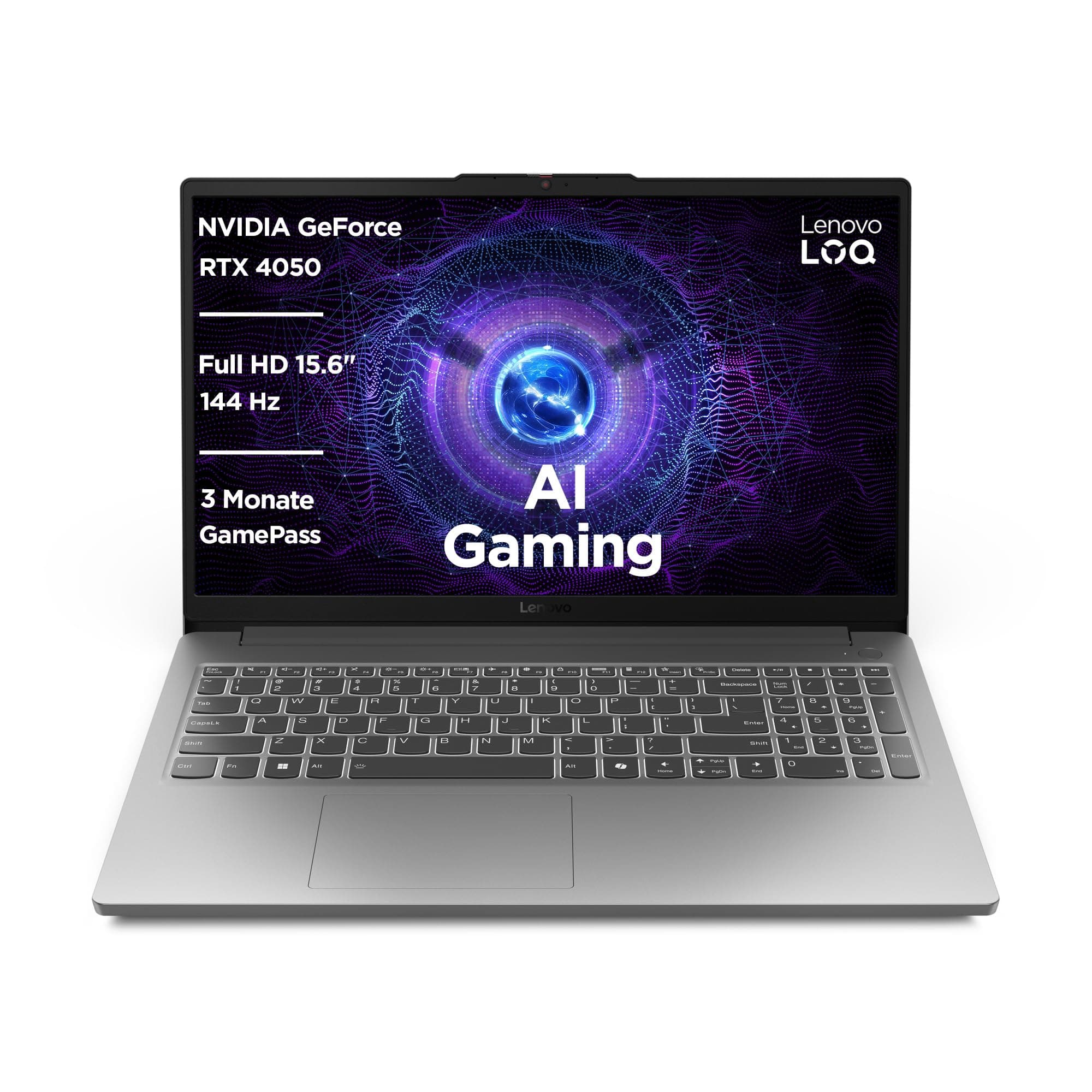🎮 Lenovo LOQ Essential Gaming AI Laptop | 15.6" Full HD 144Hz Display | Intel Core i7 | NVIDIA GeForce RTX 4050