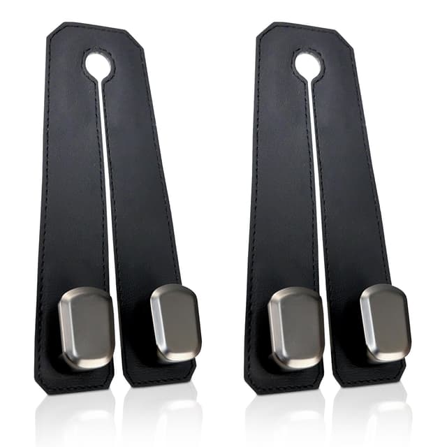🚗👜 Rongxze 2 Stück Auto Kopfstützen Haken - Taschenhalter Haken Auto Doppelhaken (Schwarz)