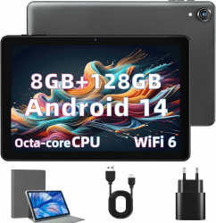 Rebecco Tablet 10 Zoll Android 14 Tablets, Octa Core 1280*800 IPS HD Display Android Tablet