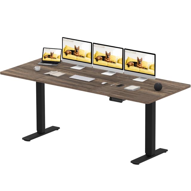 🌟 SANODESK Höhenverstellbarer Schreibtisch 200x80 cm mit 2 starken Motoren 🌟