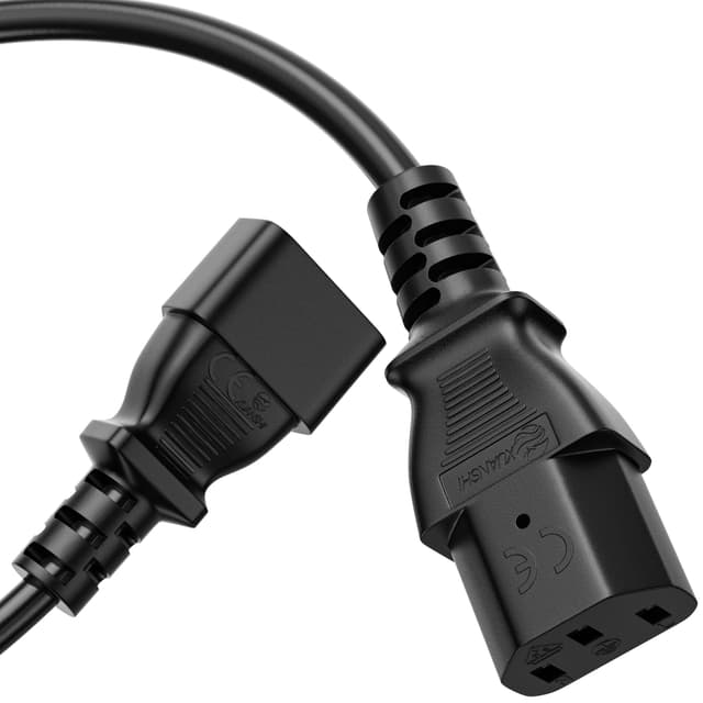🔌🖨️ Perfektes Kaltgerätekabel Verlängerungskabel 3-polig, 2,0m, Schwarz 2,00m