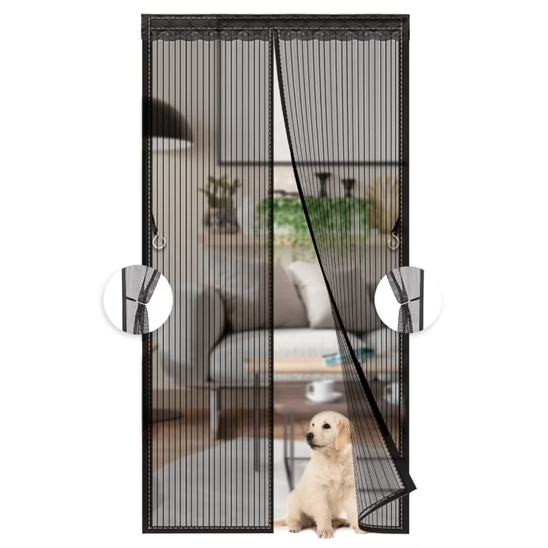 Phantasy® Schwarz Fliegengitter Balkontür 90x220 CM
